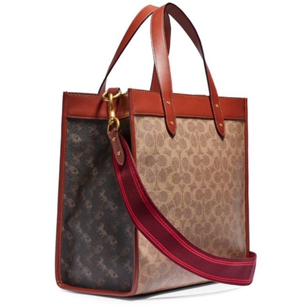 NWT COACH Field Carriage & Signature Coated Canvas Tote